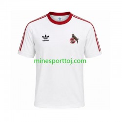 FC Köln 1986 1987 Herre Retro Hjemmebane Fodboldtrøje Lange Ærmer