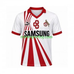 FC Köln 1990 1991 Herre Retro Hjemmebane Fodboldtrøje Lange Ærmer