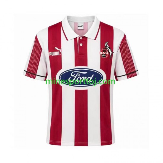 FC Köln 1995 1996 Herre Retro Hjemmebane Fodboldtrøje Lange Ærmer