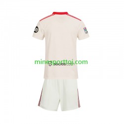 Sevilla FC Børne Retro Hjemmebane Fodboldtrøje 2025-2026 Lange Ærmer