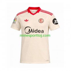 Sevilla FC Herre Retro Hjemmebane Fodboldtrøje 2025-2026 Lange Ærmer