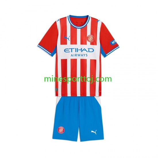 Girona Børne Hjemmebane Fodboldtrøje 2026-2027 Lange Ærmer