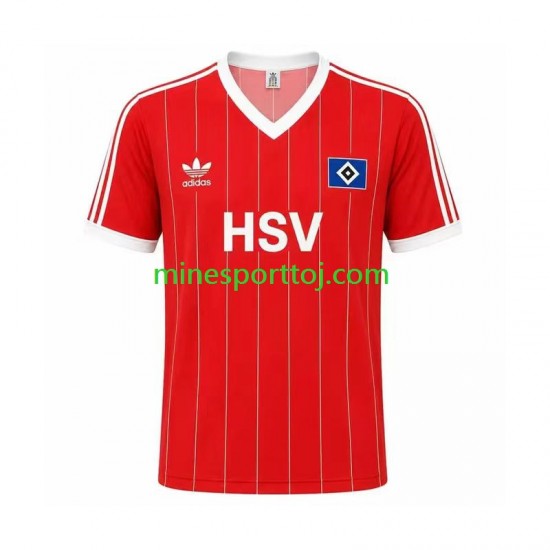 Hamburger SV 1983 Herre Retro Udebane Fodboldtrøje Lange Ærmer