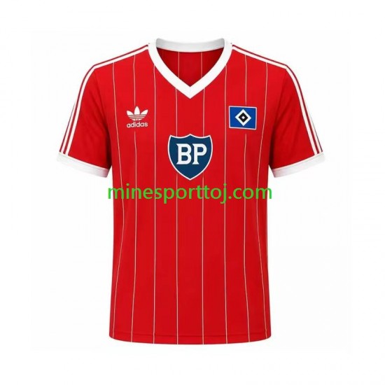 Hamburger SV 1984 Herre Retro Udebane Fodboldtrøje Lange Ærmer