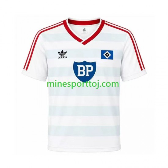 Hamburger SV 1986 Herre Retro Udebane Fodboldtrøje Lange Ærmer
