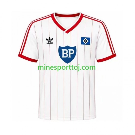 Hamburger SV 1984 Herre Retro Hjemmebane Fodboldtrøje Lange Ærmer
