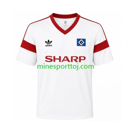 Hamburger SV 1988 Herre Retro Hjemmebane Fodboldtrøje Lange Ærmer