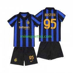 Inter Milan Alessandro Bastoni 95 Børne Hjemmebane Fodboldtrøje 2026-2027 Lange Ærmer