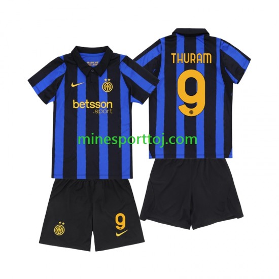 Inter Milan Marcus Thuram 9 Børne Hjemmebane Fodboldtrøje 2026-2027 Lange Ærmer