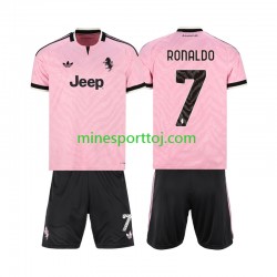 Juventus Cristiano Ronaldo 7 Børne Udebane Fodboldtrøje 2026-2027 Lange Ærmer