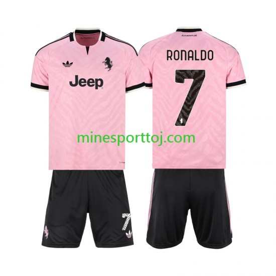 Juventus Cristiano Ronaldo 7 Børne Udebane Fodboldtrøje 2026-2027 Lange Ærmer