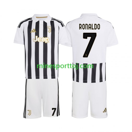 Juventus Cristiano Ronaldo 7 Børne Hjemmebane Fodboldtrøje 2026-2027 Lange Ærmer