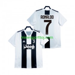 Juventus Cristiano Ronaldo 2018 2019 Herre Retro Hjemmebane Fodboldtrøje Lange Ærmer