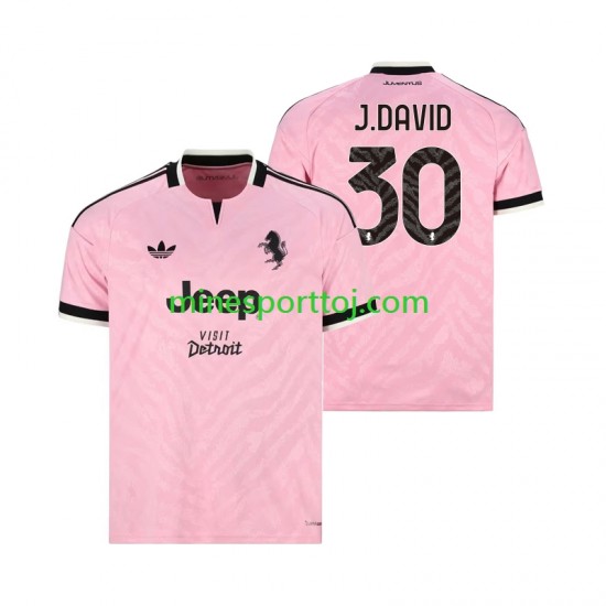 Juventus Jonathan David 30 Herre Udebane Fodboldtrøje 2026-2027 Lange Ærmer