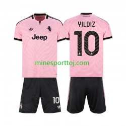 Juventus Kenan Yildiz 10 Børne Udebane Fodboldtrøje 2026-2027 Lange Ærmer