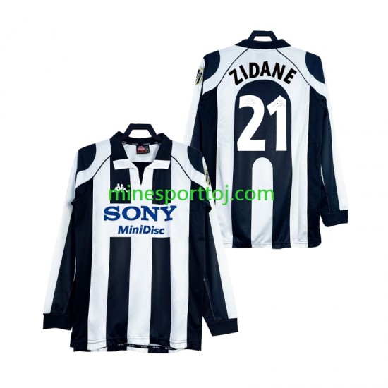Juventus ZIDANE 21 1997 1998 Herre Retro Hjemmebane Fodboldtrøje med Korte Ærmer