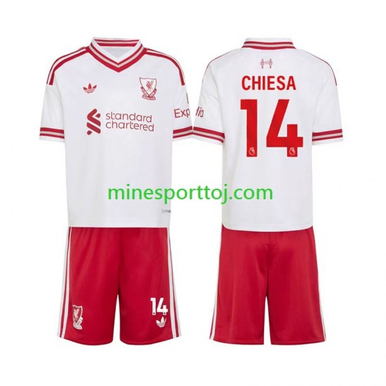 Liverpool Federico Chiesa 14 Børne Udebane Fodboldtrøje 2026-2027 Lange Ærmer