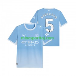 Manchester City Elliot Anderson 5 Herre Hjemmebane Fodboldtrøje 2026-2027 Lange Ærmer