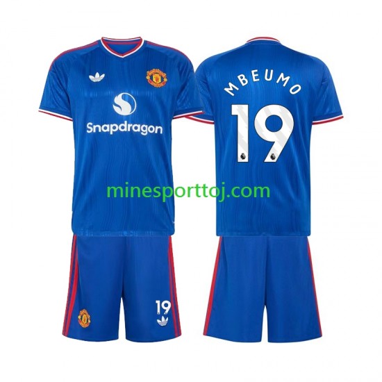 Manchester United Bryan Mbeumo 19 Børne Udebane Fodboldtrøje 2026-2027 Lange Ærmer