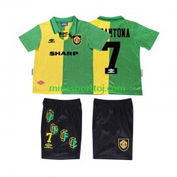 Manchester United CANTONA 7 1992 1994 Børne Retro Tredje Fodboldtrøje Lange Ærmer