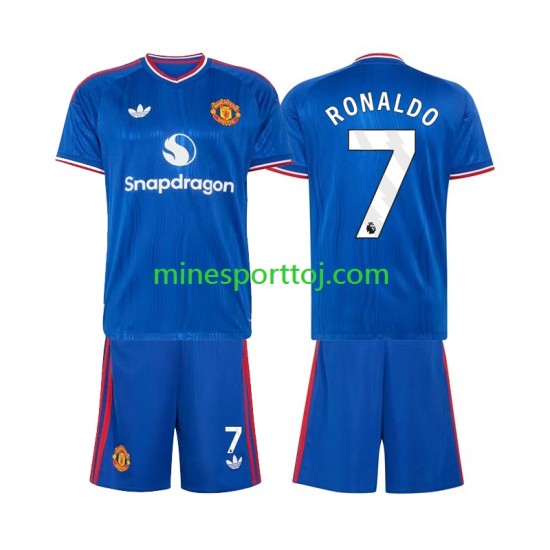 Manchester United Cristiano Ronaldo 7 Børne Udebane Fodboldtrøje 2026-2027 Lange Ærmer