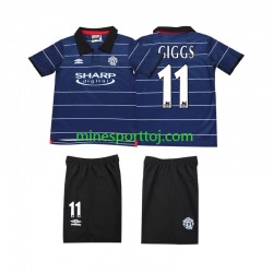 Manchester United GIGGS 11 1999 2000 Børne Retro Udebane Fodboldtrøje Lange Ærmer