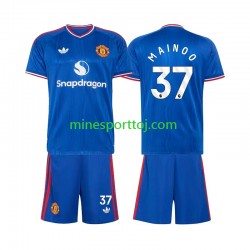 Manchester United Kobbie Mainoo 37 Børne Udebane Fodboldtrøje 2026-2027 Lange Ærmer