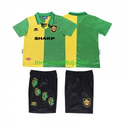 Manchester United 1992 1994 Børne Retro Tredje Fodboldtrøje Lange Ærmer