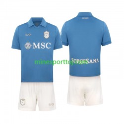 Napoli Børne Hjemmebane Fodboldtrøje 2026-2027 Lange Ærmer