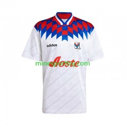Olympique Lyon 1995 1996 Herre Retro Hjemmebane Fodboldtrøje Lange Ærmer