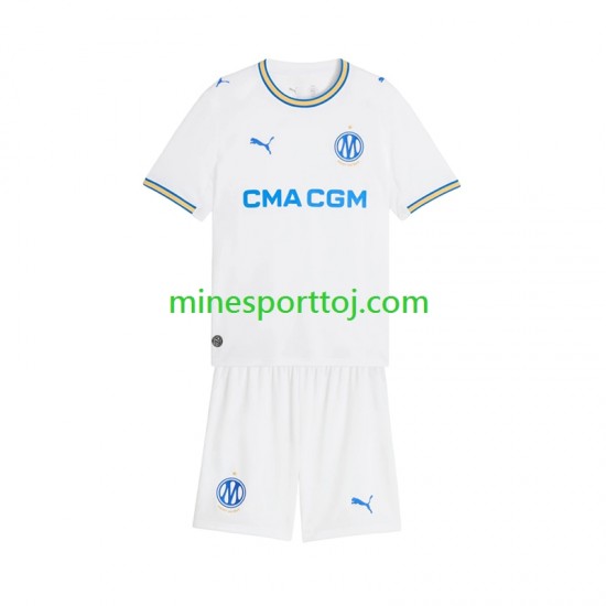 Olympique de Marseille Børne Hjemmebane Fodboldtrøje 2026-2027 Lange Ærmer