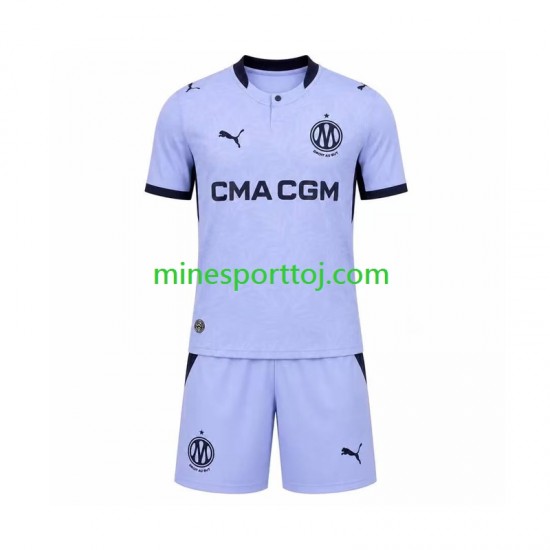 Olympique de Marseille Børne Tredje Fodboldtrøje 2026-2027 Lange Ærmer