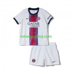 Paris Saint-Germain Børne Udebane Fodboldtrøje 2026-2027 Lange Ærmer