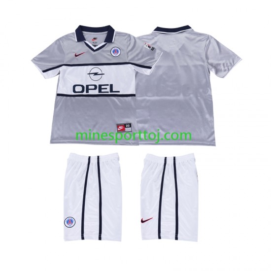 Paris Saint-Germain 2000 2001 Børne Retro Udebane Fodboldtrøje Lange Ærmer