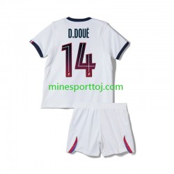 Paris Saint-Germain Desire Doue 14 Børne Udebane Fodboldtrøje 2026-2027 Lange Ærmer