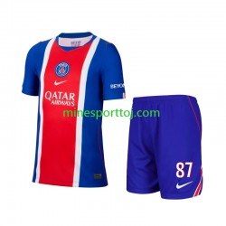 Paris Saint-Germain Joao Neves 87 Børne Hjemmebane Fodboldtrøje 2026-2027 Lange Ærmer