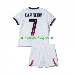 Paris Saint-Germain Khvicha Kvaratskhelia 7 Børne Udebane Fodboldtrøje 2026-2027 Lange Ærmer