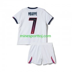 Paris Saint-Germain Kylian Mbappe 7 Børne Udebane Fodboldtrøje 2026-2027 Lange Ærmer
