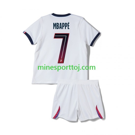 Paris Saint-Germain Kylian Mbappe 7 Børne Udebane Fodboldtrøje 2026-2027 Lange Ærmer