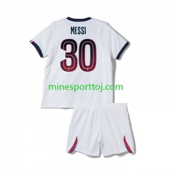 Paris Saint-Germain Lionel Messi 30 Børne Udebane Fodboldtrøje 2026-2027 Lange Ærmer