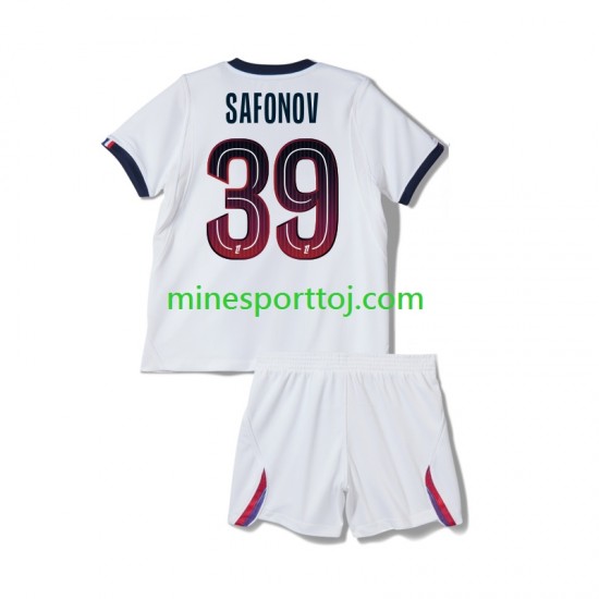 Paris Saint-Germain Matvey Safonov 39 Børne Udebane Fodboldtrøje 2026-2027 Lange Ærmer