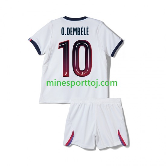 Paris Saint-Germain Ousmane Dembele 10 Børne Udebane Fodboldtrøje 2026-2027 Lange Ærmer