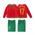 Portugal Cristiano Ronaldo 17 2004 Børne Retro Hjemmebane Fodboldtrøje med Korte Ærmer
