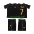 Portugal FIGO 7 2006 Børne Retro Udebane Fodboldtrøje Lange Ærmer