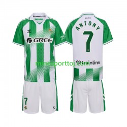 Real Betis Anthoy 7 Børne Hjemmebane Fodboldtrøje 2026-2027 Lange Ærmer