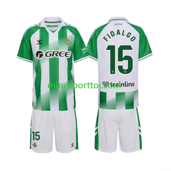 Real Betis Fidalgo 15 Børne Hjemmebane Fodboldtrøje 2026-2027 Lange Ærmer
