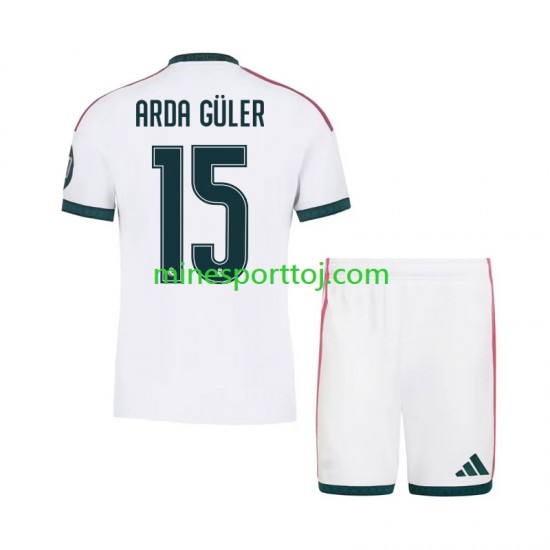 Real Madrid Arda Guler 15 Børne Hjemmebane Fodboldtrøje 2026-2027 Lange Ærmer