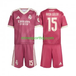Real Madrid Arda Guler 15 Børne Tredje Fodboldtrøje 2026-2027 Lange Ærmer