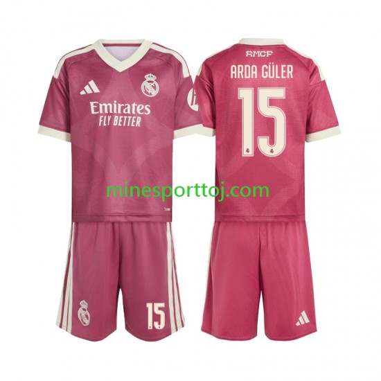 Real Madrid Arda Guler 15 Børne Tredje Fodboldtrøje 2026-2027 Lange Ærmer