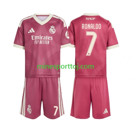 Real Madrid Cristiano Ronaldo 7 Børne Tredje Fodboldtrøje 2026-2027 Lange Ærmer